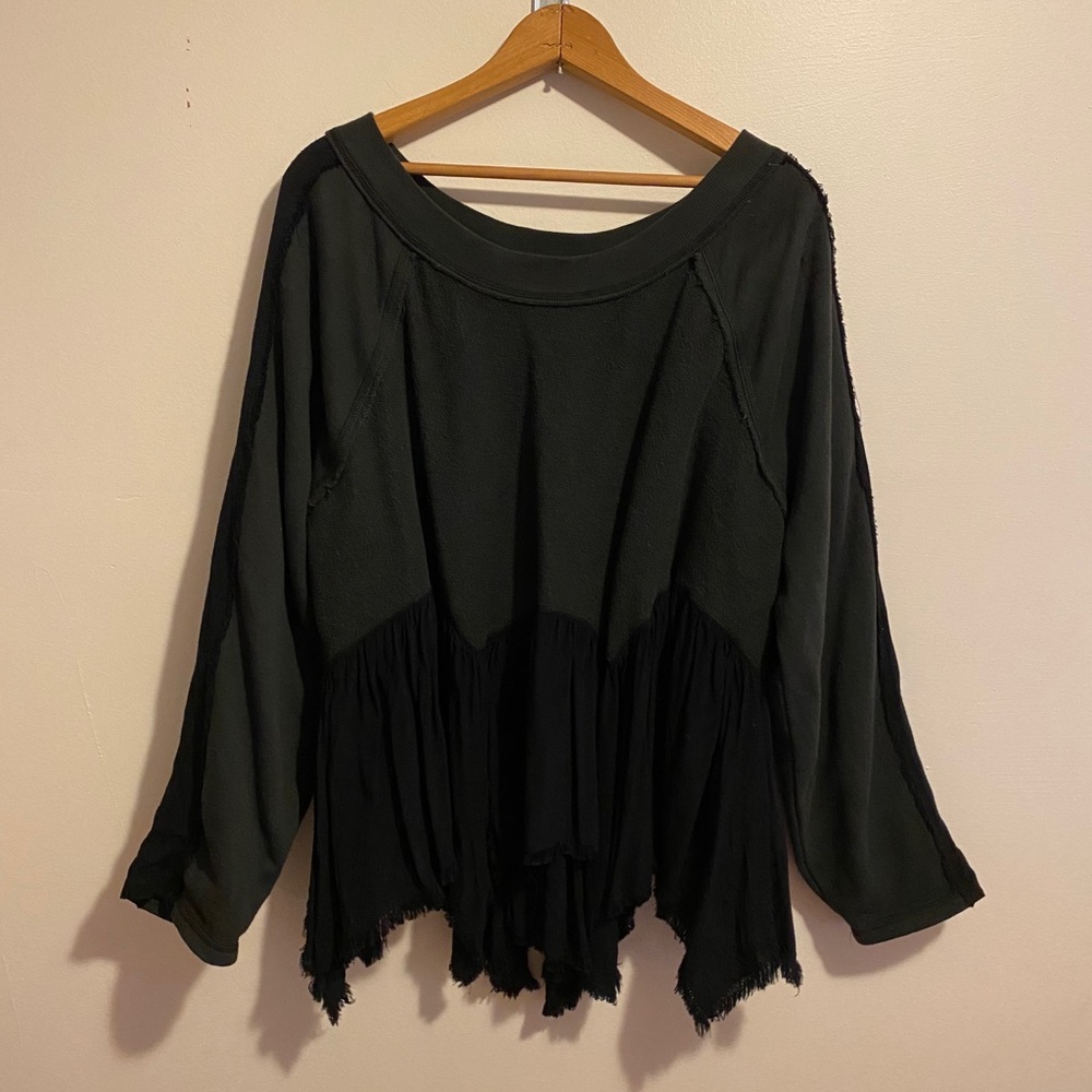 Free people peplum sweatshirt